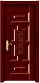 精品深拉伸工藝木門(mén)HS-8003紅木